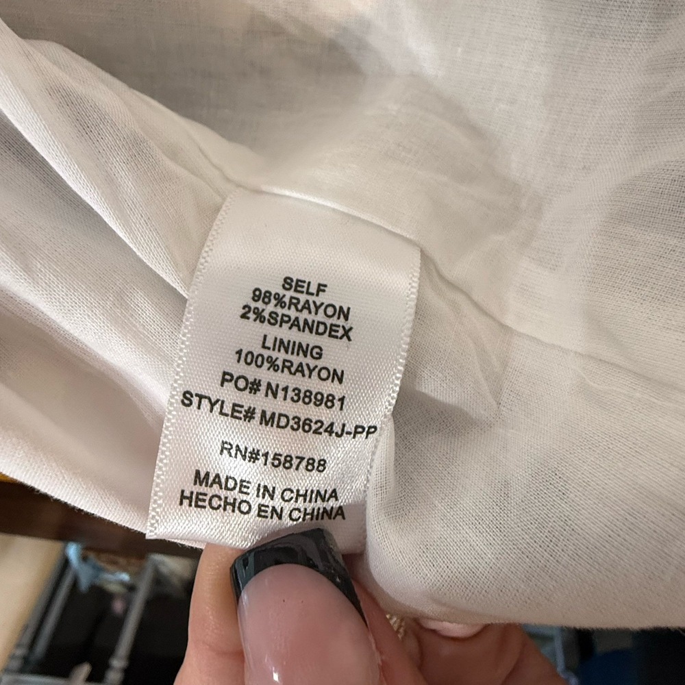 NWT Petal + Pup Women's TONI STRAPLESS MIDI DRESS - OFF WHITE Large - Picture 13 of 13